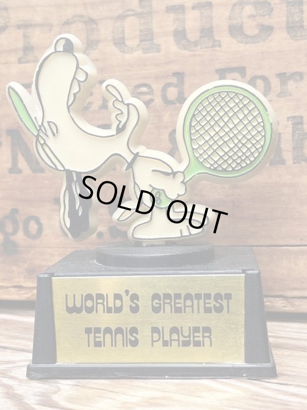 画像1: PEANUTS 1970'S "WORLD'S GREATEST TENNIS PLAYER" TROPHY 