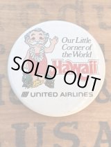 画像: UNITED AIRLINES "MENEHUNE" HAWAIIAN TOUR 1970'S BUTTON PIN #1