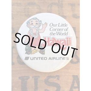 画像: UNITED AIRLINES "MENEHUNE" HAWAIIAN TOUR 1970'S BUTTON PIN #1