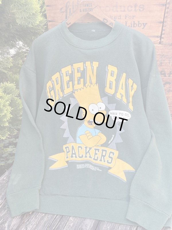 画像1: THE SIMPSONS × GREEN BAY PACKERS 1990’S SWEAT SHIRTS