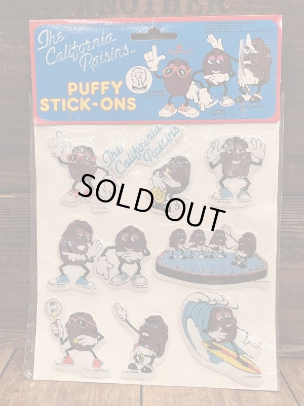 画像1: CALIFORNIA RAISINS 1980'S D.STOCK PUFFY STICKER SET