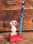 画像2: SNOOPY"EVERYBODY LOVES A WINNER" VINTAGE CERAMIC PEN HOLDER FIGURE