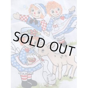 画像: RAGGEDY ANN & ANDY VINTAGE TWIN FLAT SHEETS