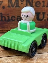 画像: FISHER PRICE VINTAGE "GREEN" CAR ＋TOTS SET