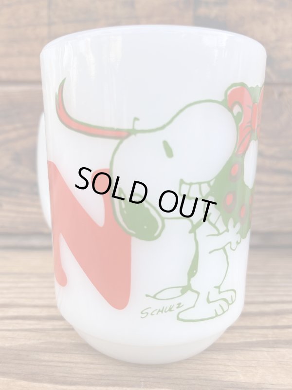 画像1: FIRE KING PEANUTS 1960~70'S "NOEL" MUG #1