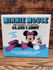 画像1: MINNIE MOUSE 1987'S D.STOCK GLASS CADDY WITH 19oz GLASS