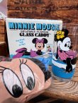 画像9: MINNIE MOUSE 1987'S D.STOCK GLASS CADDY WITH 19oz GLASS