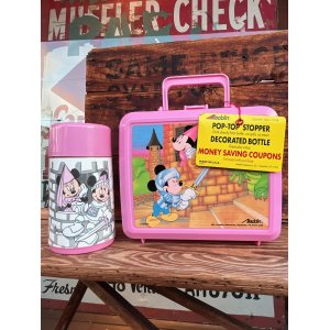 画像: MICKEY MOUSE🏰MINNIE MOUSE 1980'S D.STOCK LUNCH BOX WITH THERMOS