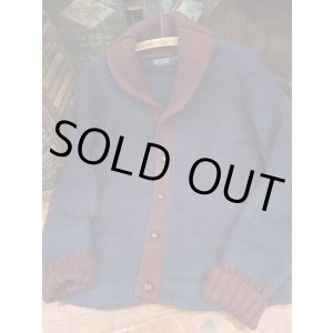 画像: POLO RALPH LAUREN 1990'S TWO-TONE SHAWL COLLAR SWEATER