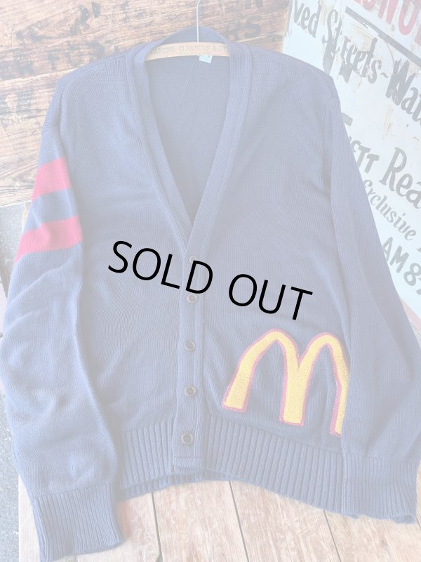 画像1: McDONALD'S 1980'S  LETTERED🍔 CARDIGAN