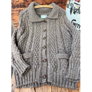 画像: DONEGAL WOOLEN PRODUCTS "MADE IN IRELAND" USED FISHERMAN CARDIGAN