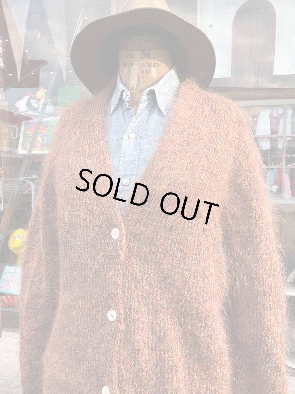 画像1: MOHAIR VINTAGE KNIT CARDIGAN