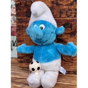 画像: SMURF "ボールは友達⚽️" 1980'S  PLUSH DOLL