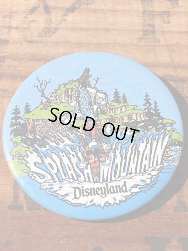 画像1: DISNEYLAND "SPLASH MOUNTAIN" 1980'S PIN BACK BUTTON #1