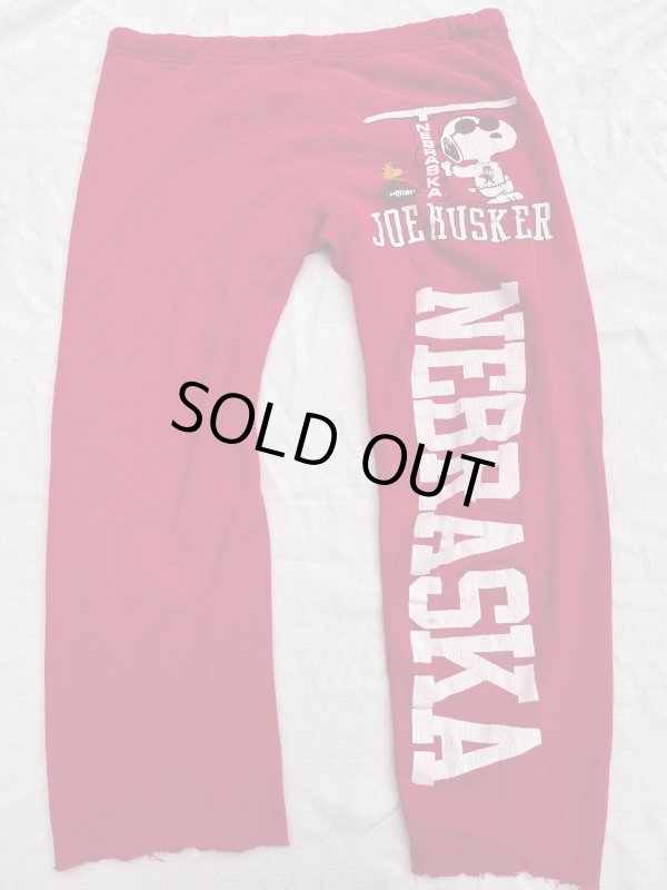 画像1: PEANUTS "MADE IN USA" UNIVERSITY OF NEBRASKA 🏈 1980'S SWEAT PANTS