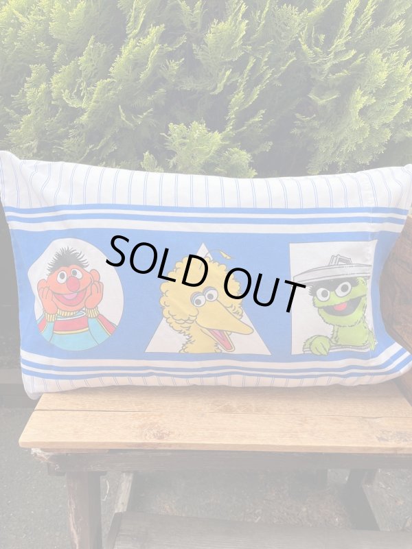 画像2: SESAME STREET "マル▽シカク" VINTAGE PILLOW CASE
