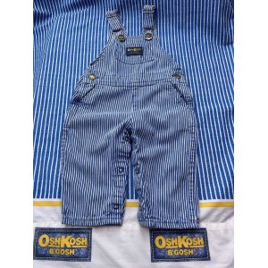 画像: OSHKOSH "MADE IN USA" KIDS VINTAGE HICKORY OVERALL 
