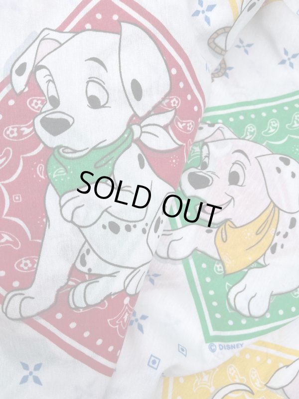 画像1: 101 DALMATIANS "MADE IN USA" VINTAGE TWIN FLAT SHEETS