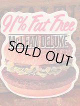 画像: McDONALD'S "McLEAN DELUXE" 1991'S PIN BACK BUTTON 