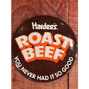 画像: HARDEE'S "BIG ROAST BEAF🥓" 1970'S PINBACK BUTTON