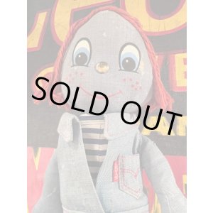 画像: LEVI'S "BIG E" 1970'S RED HAIR”16" DENIM RAG DOLL