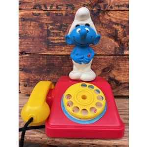 画像: SMURF 1980'S TELEPHONE FIGURE