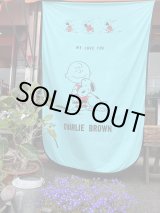 画像: PEANUTS "WE LOVE YOU🌱CHARLIE BROWN" 1970'S BEDSPREAD