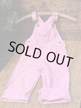 画像:  CARHARTT "PINK" DUCK KIDS USED OVERALLS