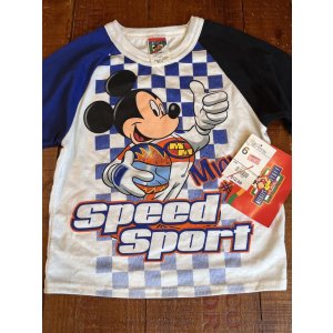 画像: MICKEY MOUSE "SPPED SPORT" KIDS D.STOCK T-SHIRTS