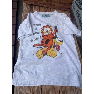 画像:  GARFIELD & ODIE "FINNISH" KIDS 1990'S T-SHIRTS 