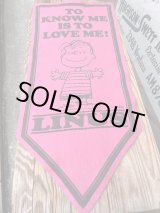 画像: LINUS VINTAGE "KNOW ME, LOVE ME"1970'S FELT BANNER