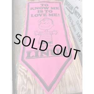 画像: LINUS VINTAGE "KNOW ME, LOVE ME"1970'S FELT BANNER