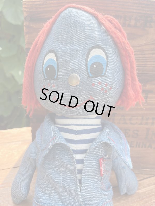 画像1: LEVI'S "BIG E" 1970'S RED HAIR”16" DENIM RAG DOLL