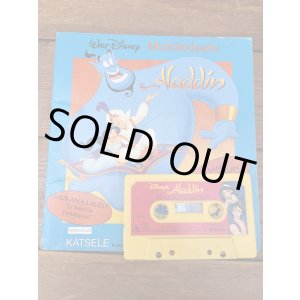 画像: DISNEY "ALADDIN" 1990'S 1990'S FINNISH READING BOOK ＋ CASSETTE TAPE