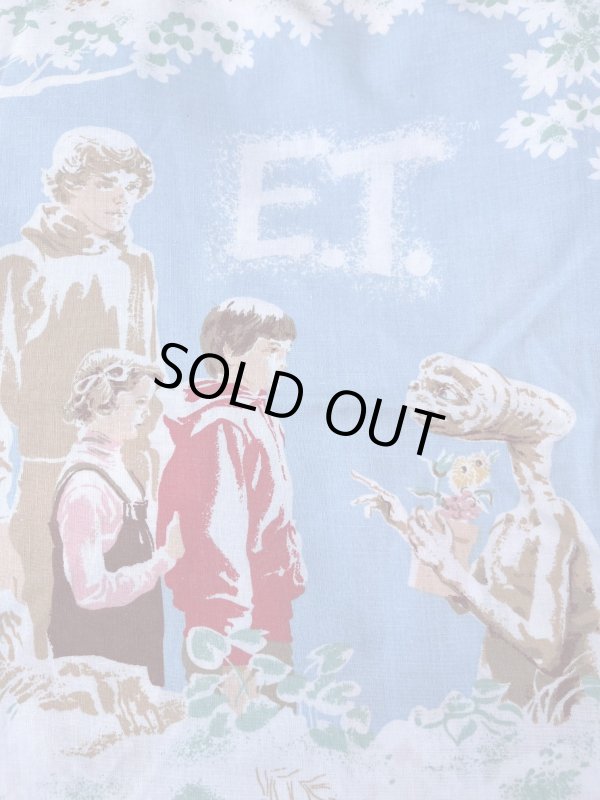 画像1: E.T. "MADE IN USA" VINTAGE TWIN SIZE FLAT SHEETS
