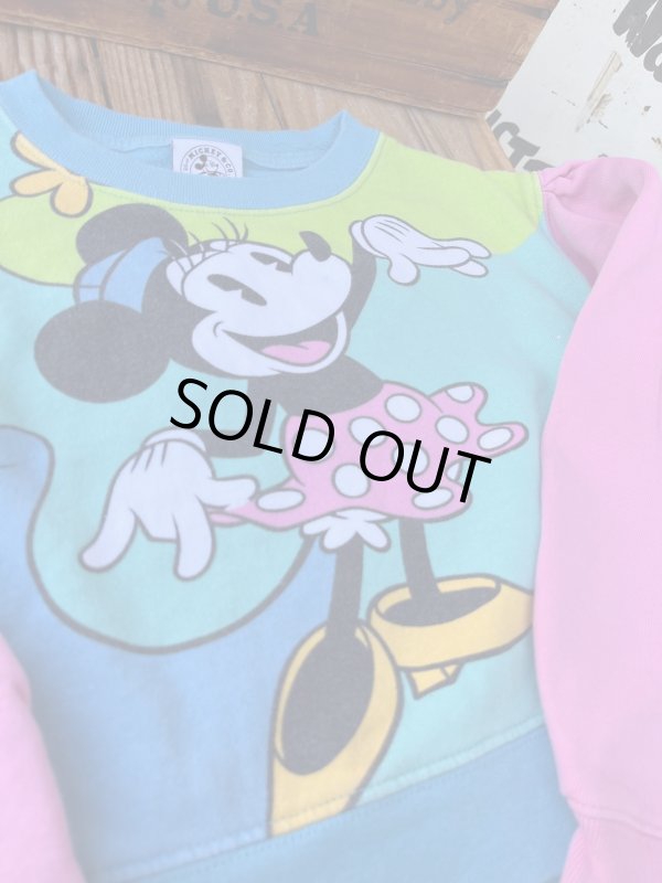画像3: MINNIE MOUSE "MULTI COLOR🎪" KIDS USED SWEAT SHIRTS 