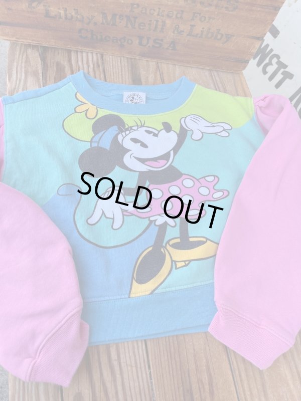 画像1: MINNIE MOUSE "MULTI COLOR🎪" KIDS USED SWEAT SHIRTS 