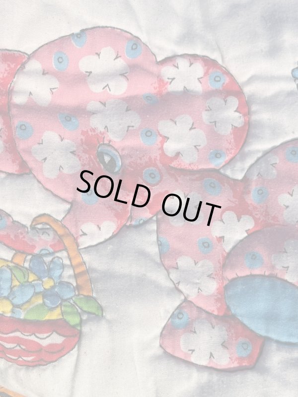 画像10: DREAM ANIMALS (ᵔᴥᵔ) VINTAGE  BABY QUILT BLANKET