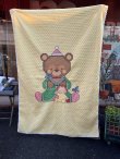 画像2: BEAR (ᵔᴥᵔ) BABY EMBROIDERY VINTAGE QUILT BLANKET