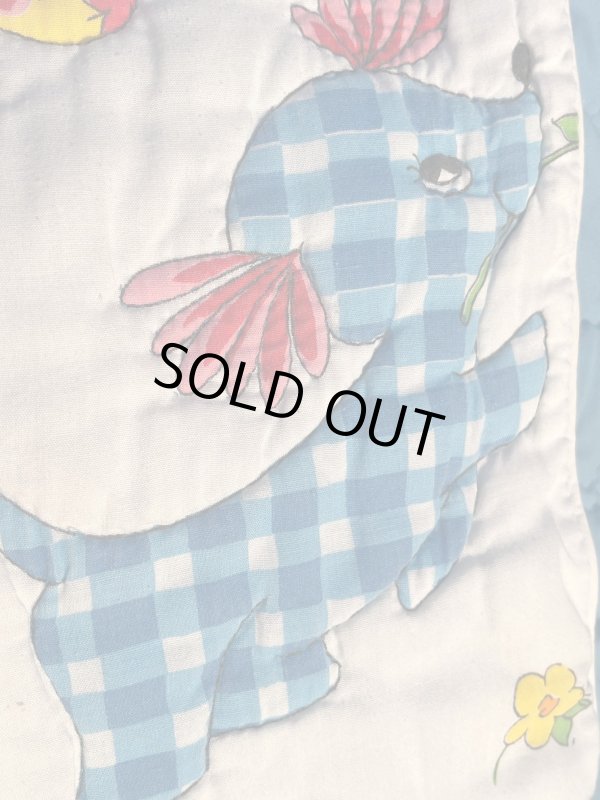 画像8: DREAM ANIMALS (ᵔᴥᵔ) VINTAGE  BABY QUILT BLANKET