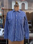 画像1: MARIMEKKO "BLUE,WHITE" USED JOKAPOIKA SHIRTS