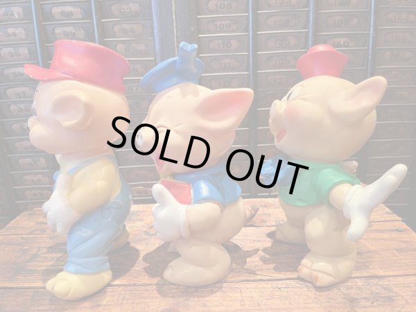 画像4: THREE LITTLE PIGS "MADE IN ITALY" 1960'S LEDRAPLASTIC  FIGURE SET