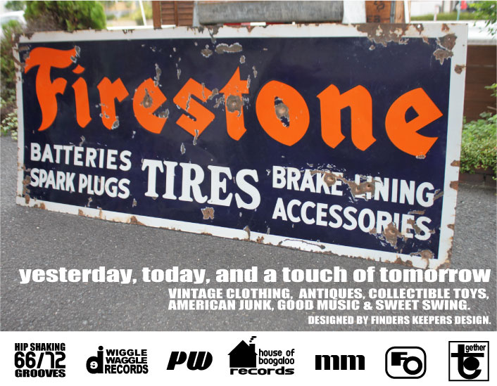 画像: FIRESTONE 1950'S  BIG!! SIZE SIGNBOARD