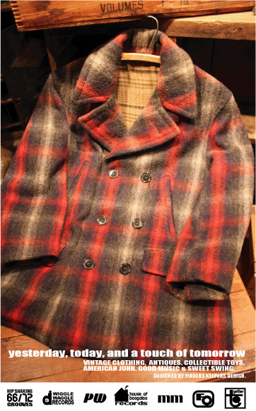 画像: DOUBLE BREASTED VINTAGE WOOL COAT