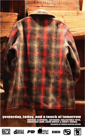 画像: DOUBLE BREASTED VINTAGE WOOL COAT