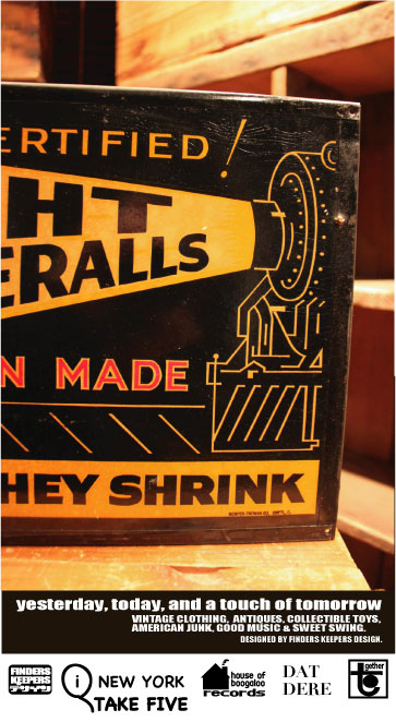 画像: HEADLIGHT OVERALLS 1950'S SIGN