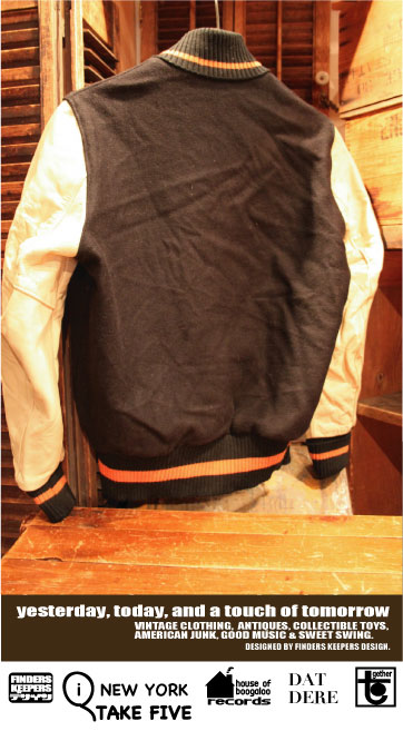 画像: DELONG LEATHER SLEEVE VARSITY JACKET 