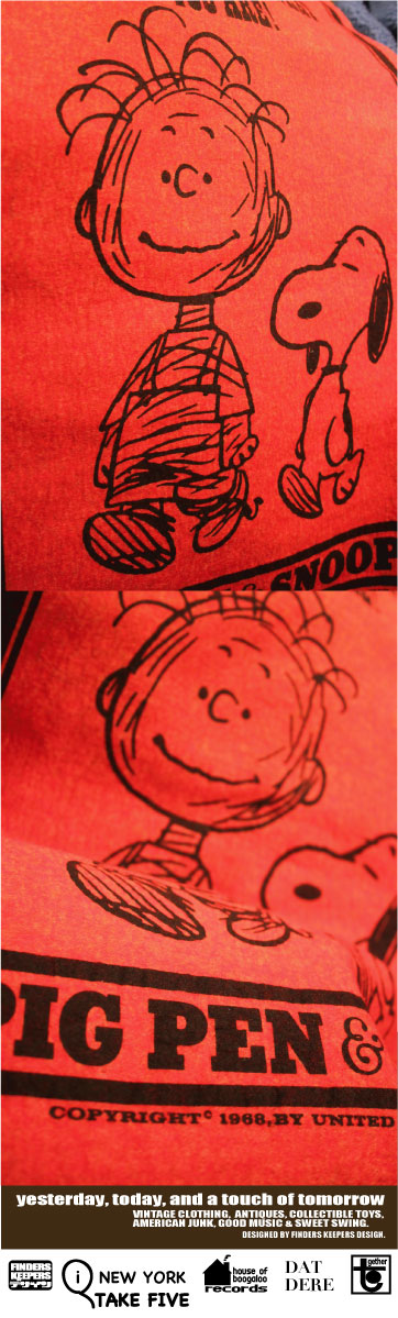 画像: PIG PEN & SNOOPY" A FRIEND!! WHAT YOU ARE" FELT BANNER