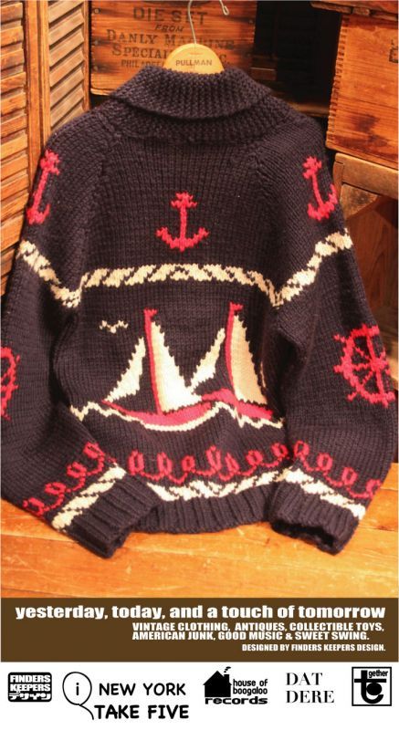 画像: VINTAGE "YACHT NAVY" COWICHAN SWEATER