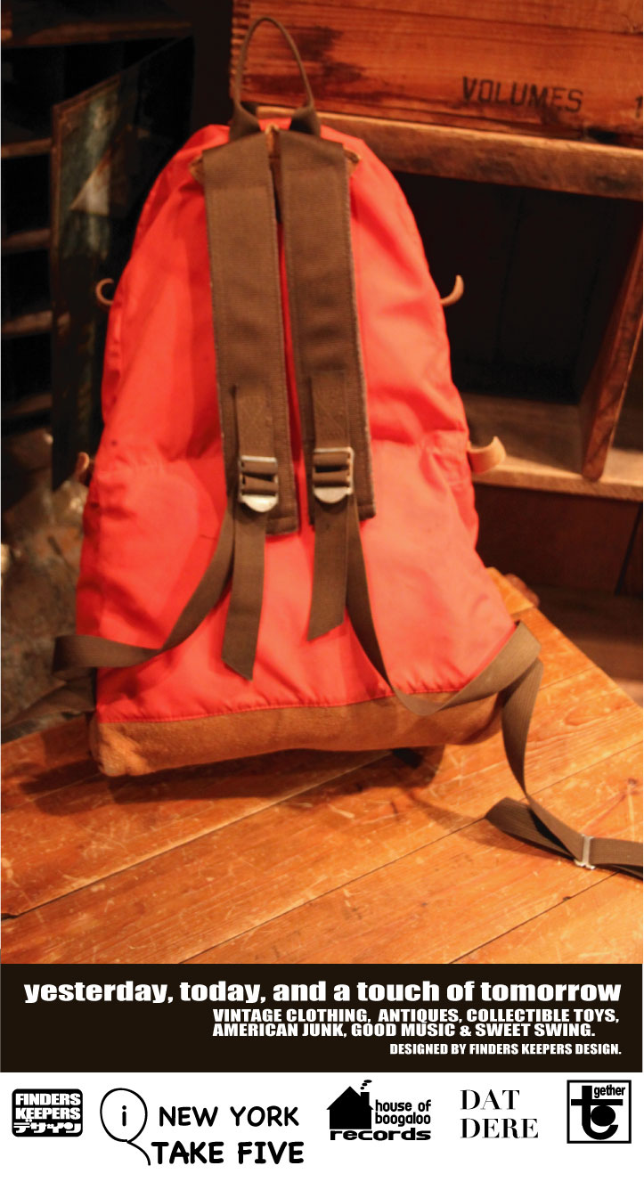 画像: NORTH FACE ORANGE× BROWN SUEDE VINTAGE BACKPACK